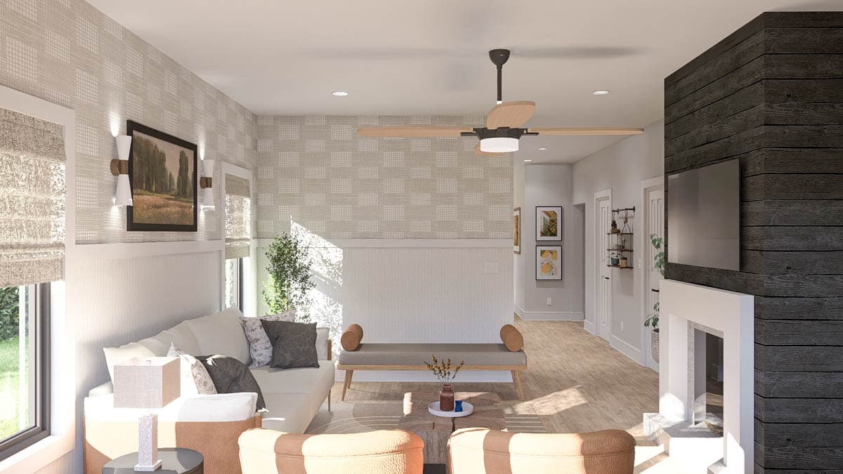 Plan 623420DJ: 3-Bed Country Farmhouse Plan Perfect for a Narrow Lot - 1483 Sq Ft - Image #6 - Country, Farmhouse, Traditional