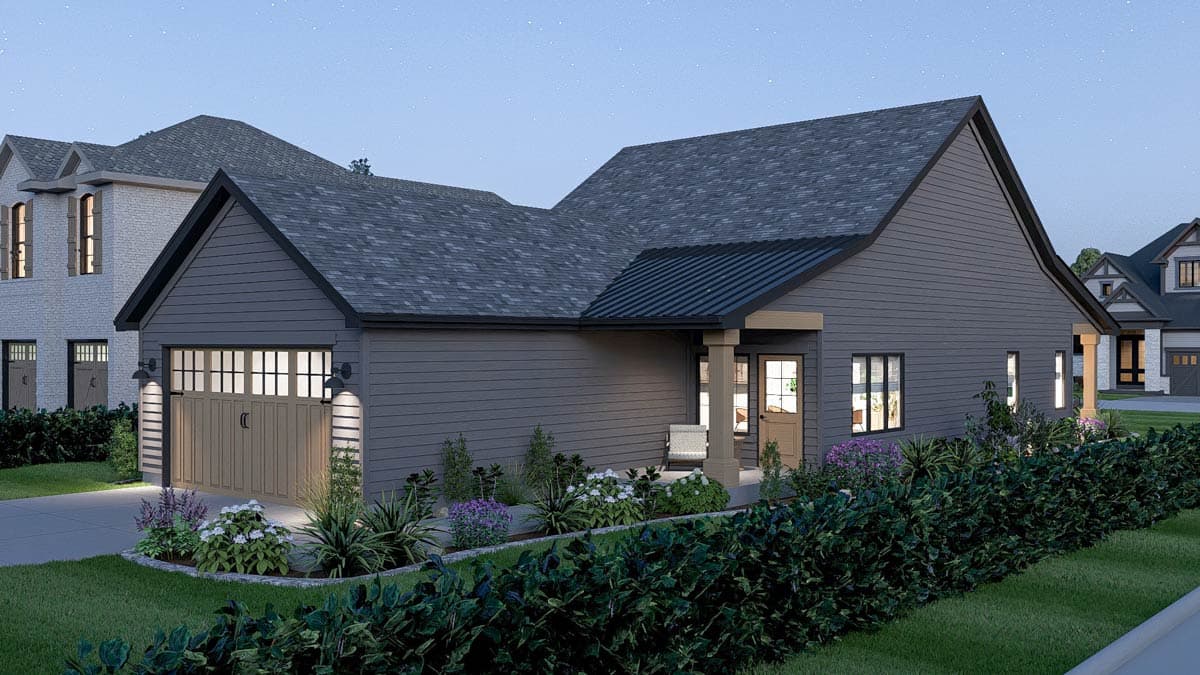 Plan 623420DJ: 3-Bed Country Farmhouse Plan Perfect for a Narrow Lot - 1483 Sq Ft - Image #10 - Country, Farmhouse, Traditional