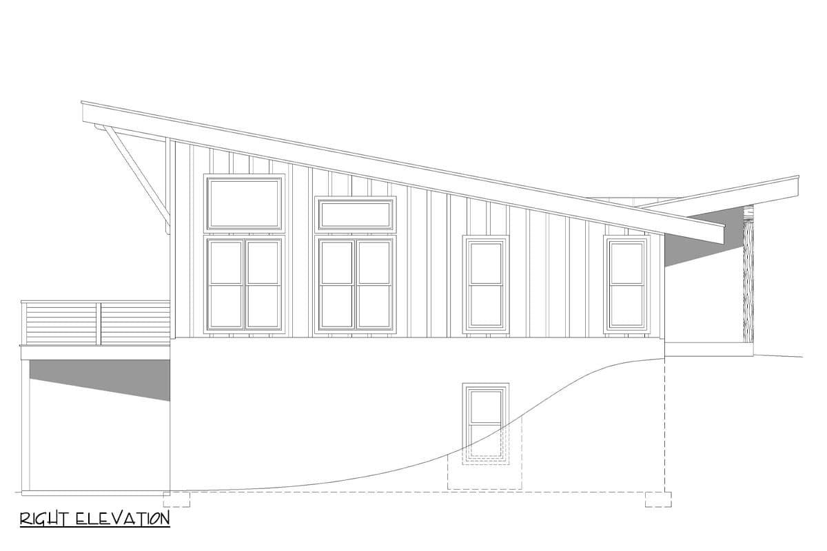 Plan 680418VR: 4-Bed Modern House Plan with Stacked Porches - 2000 Sq Ft - Image #5 - Contemporary