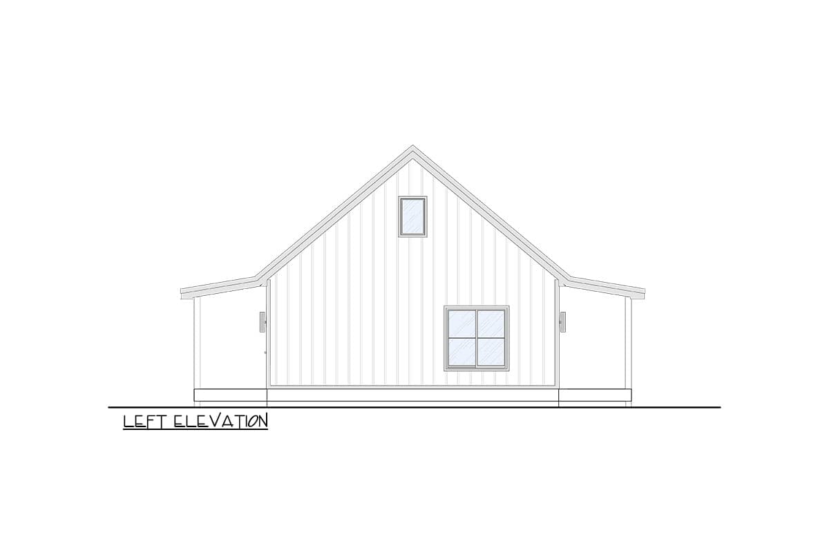 Plan 337003JUN: 1-Bed Modern ADU House Plan with Two Story Great Room - 844 Sq Ft - Image #4 - Cabin, Cottage, Country
