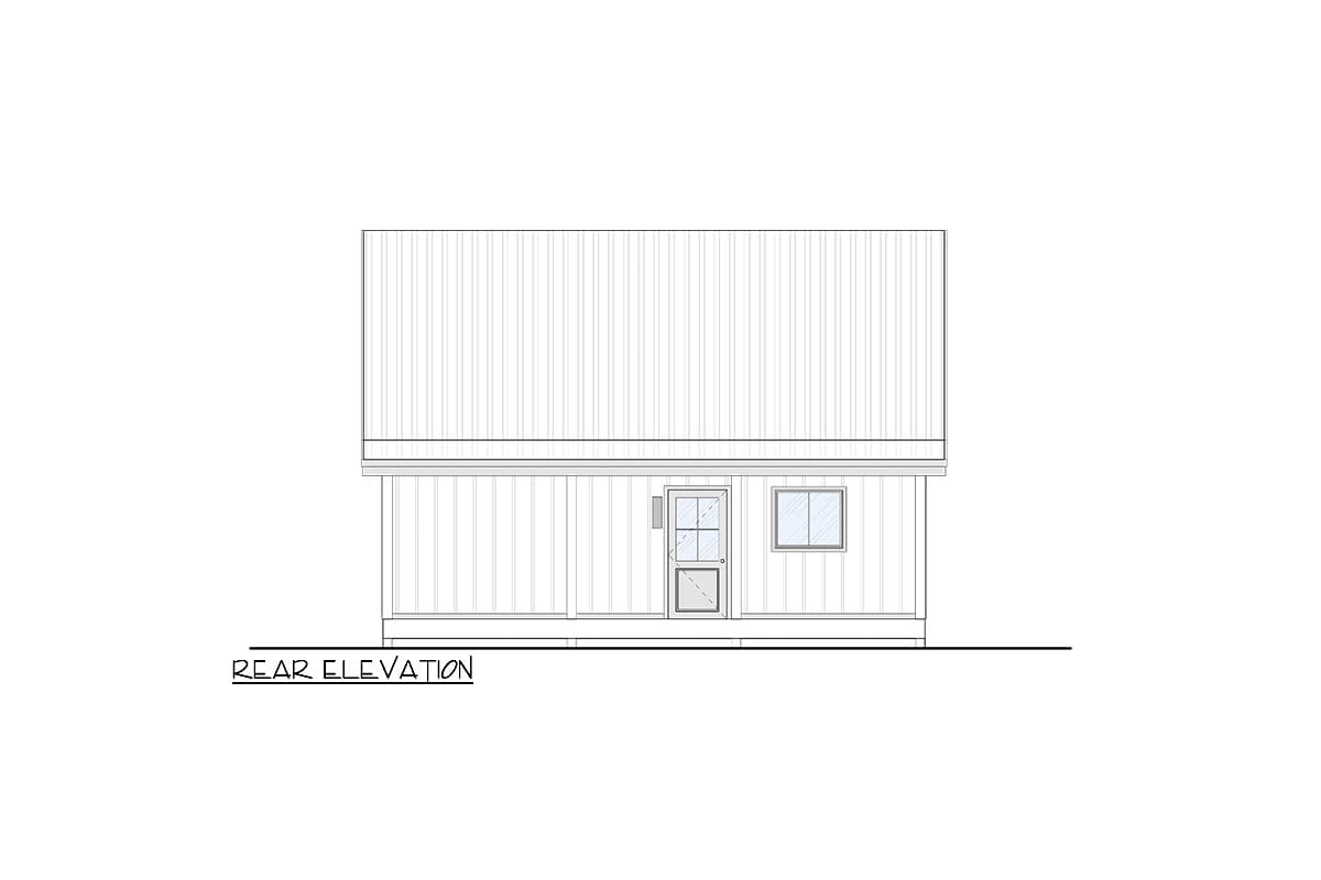 Plan 337003JUN: 1-Bed Modern ADU House Plan with Two Story Great Room - 844 Sq Ft - Image #5 - Cabin, Cottage, Country