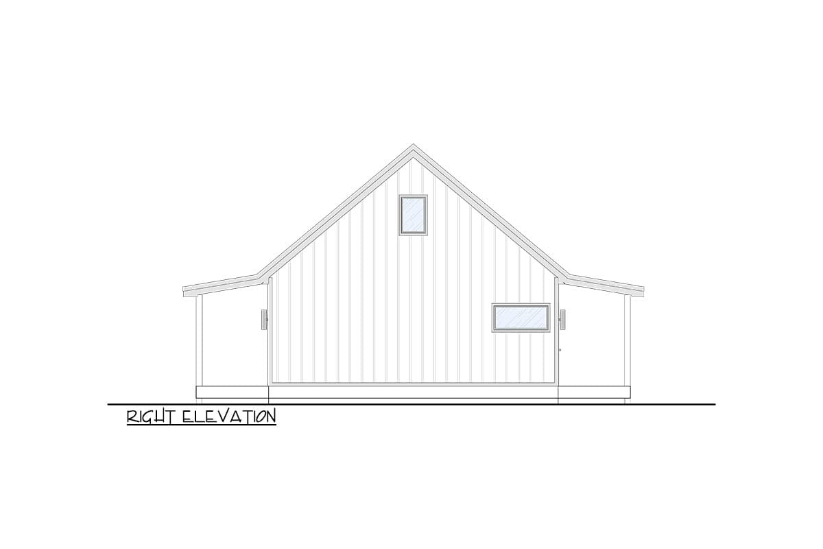 Plan 337003JUN: 1-Bed Modern ADU House Plan with Two Story Great Room - 844 Sq Ft - Image #6 - Cabin, Cottage, Country