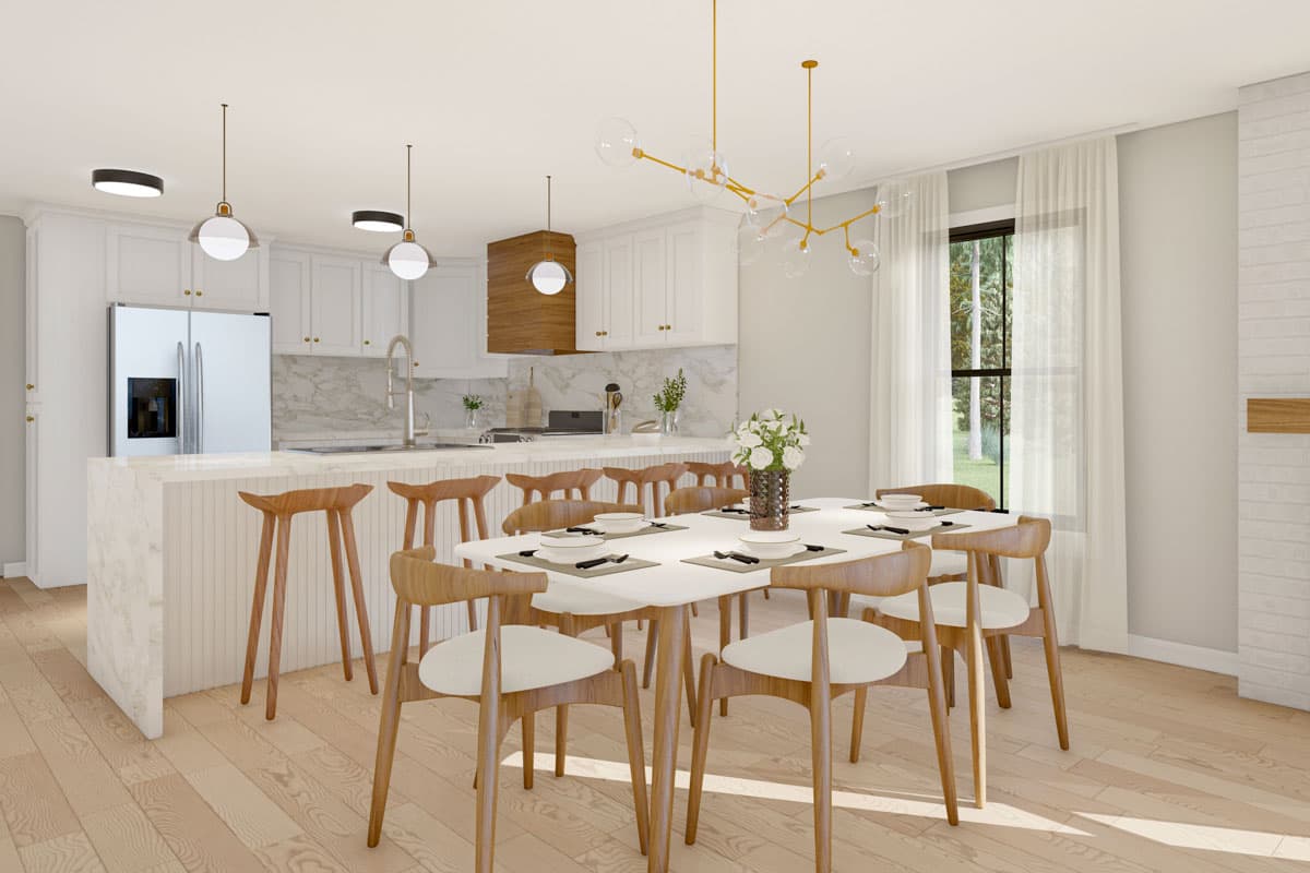 Plan 810028RBT: 2-Bed Country Cottage House Plan with Two-Story Great Room - 1780 Sq Ft - Image #5 - Barndominium, Cottage, Country, Farmhouse, Modern Farmhouse