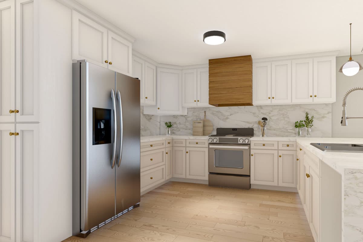 Plan 810028RBT: 2-Bed Country Cottage House Plan with Two-Story Great Room - 1780 Sq Ft - Image #6 - Barndominium, Cottage, Country, Farmhouse, Modern Farmhouse