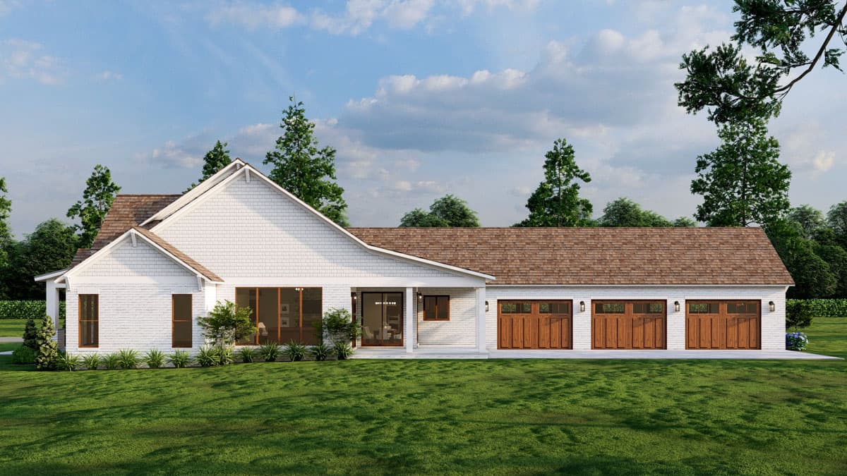 Plan 70893MK: One-Story Modern Farmhouse with Two Master Suites - 3067 Sq Ft - Image #4 - Modern Farmhouse, Traditional