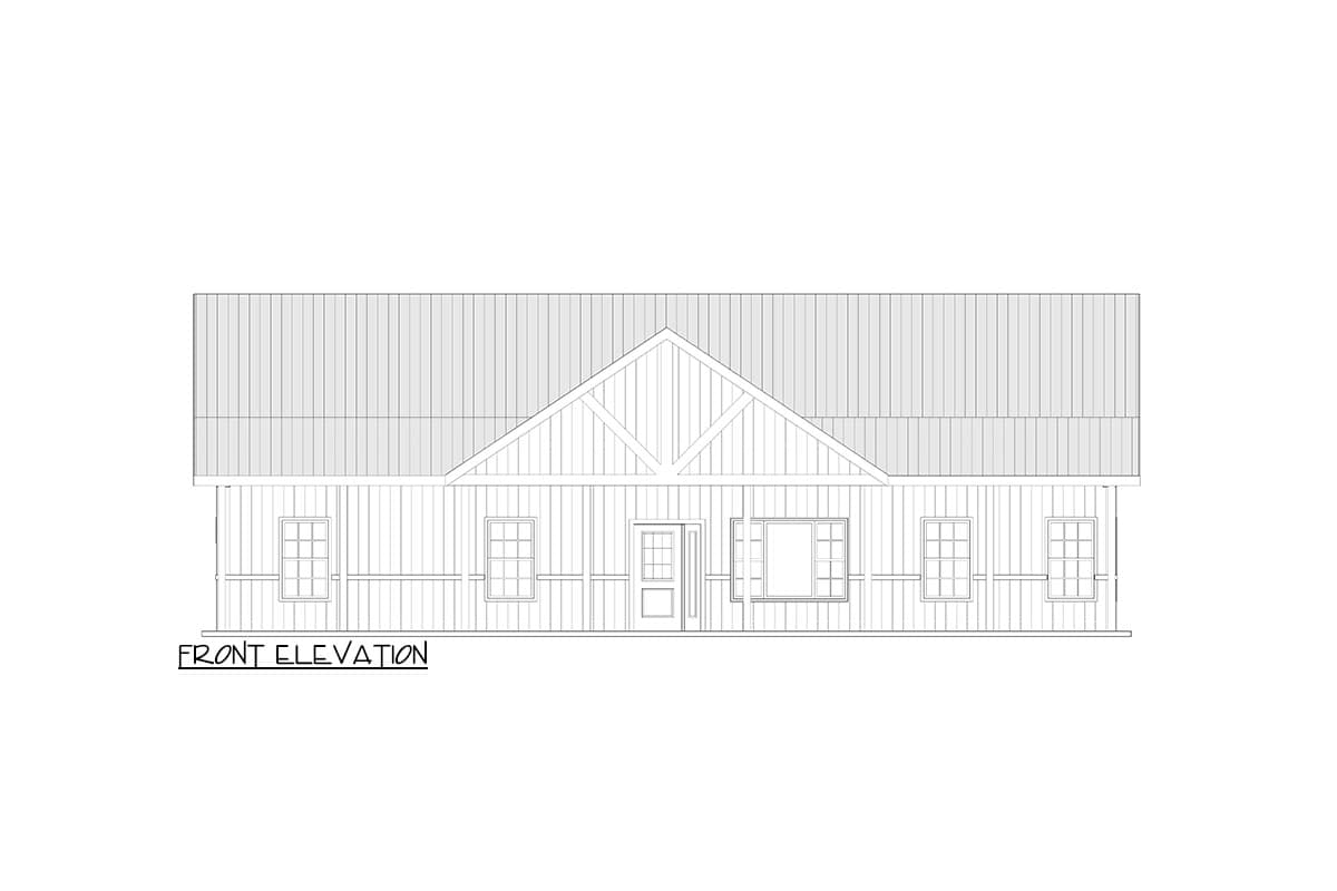 Plan 600006PDZ: 3-Bed Barndomiumum House with Split Bedrooms - 1754 Sq Ft - Image #12 - Barndominium, Country, Ranch, Rustic