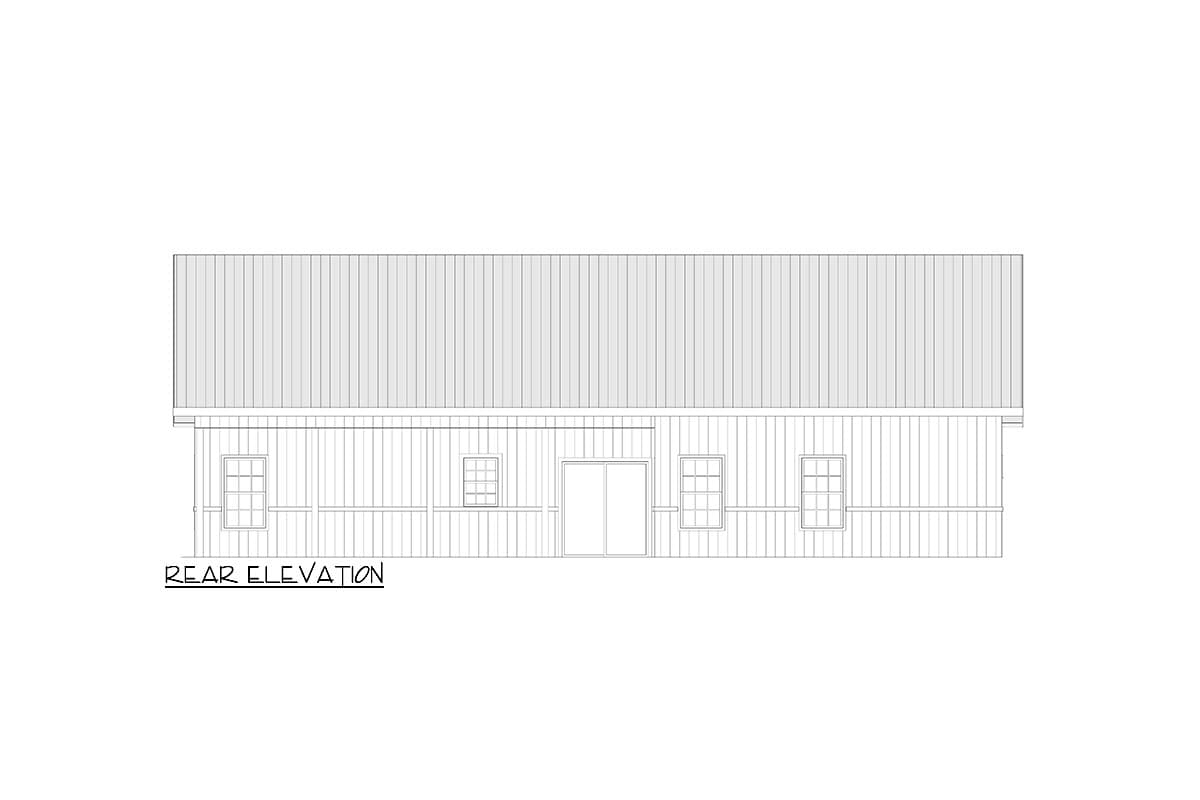 Plan 600006PDZ: 3-Bed Barndomiumum House with Split Bedrooms - 1754 Sq Ft - Image #13 - Barndominium, Country, Ranch, Rustic