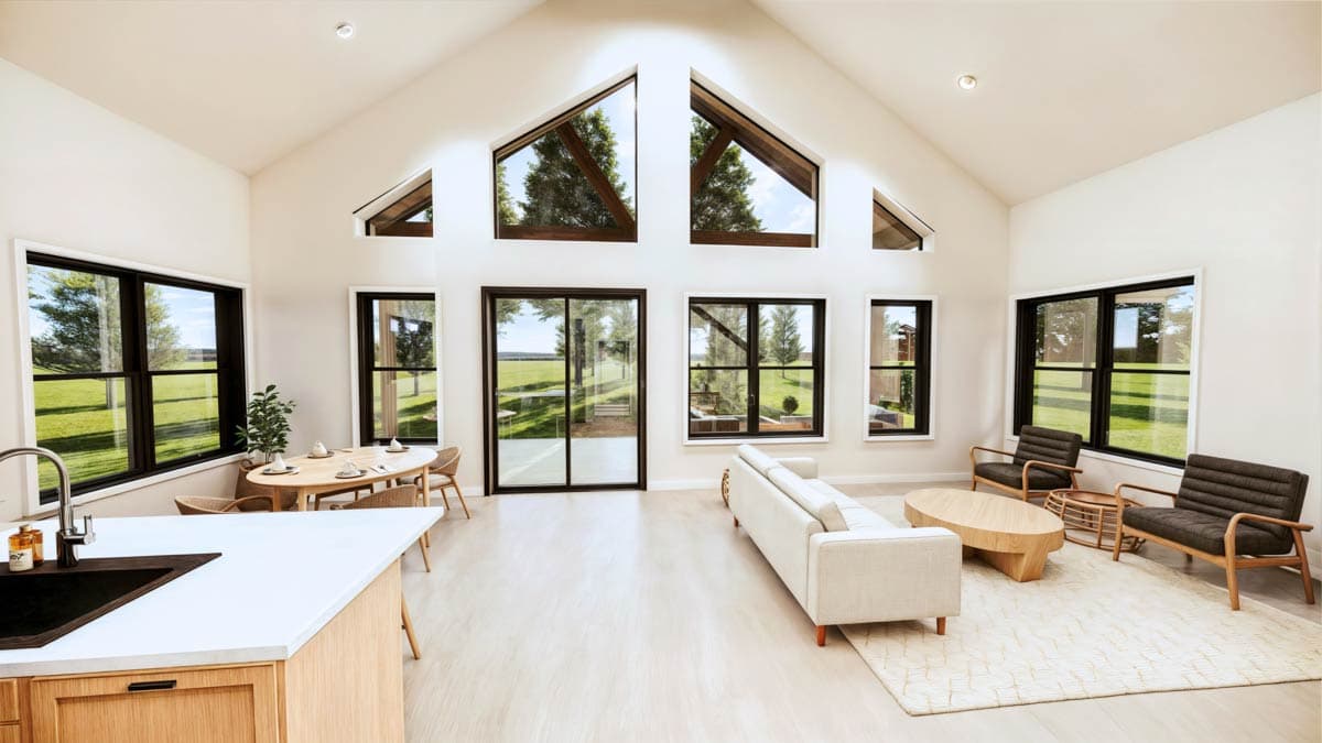 Plan 600009PDZ: Two-Story Barndominium House Plan with Two Story Great Room - 1869 Sq Ft - Image #8 - Barndominium, Country