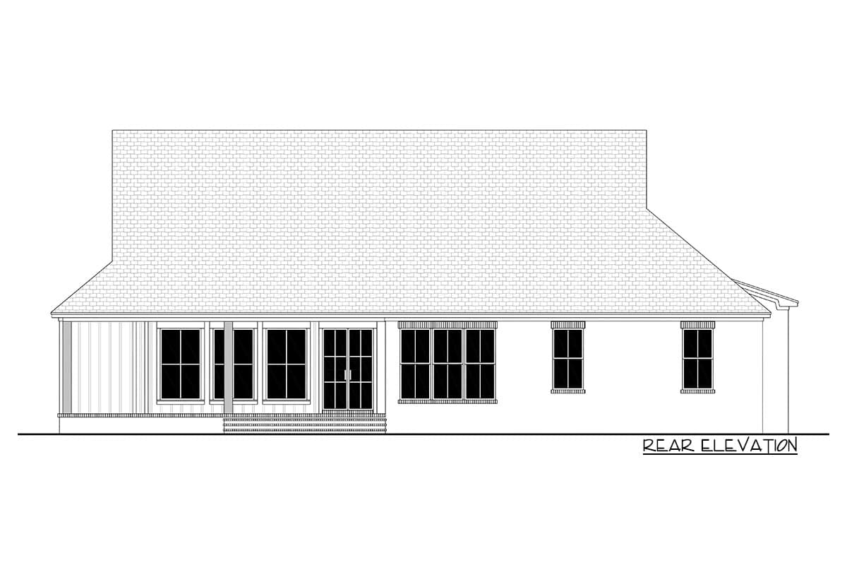 Plan 51973HZ: 3-Bed Transitional Modern Farmhouse House Plan with Home Office - 2407 Sq Ft - Image #11 - Mid Century Modern, Modern Farmhouse, New American, Transitional