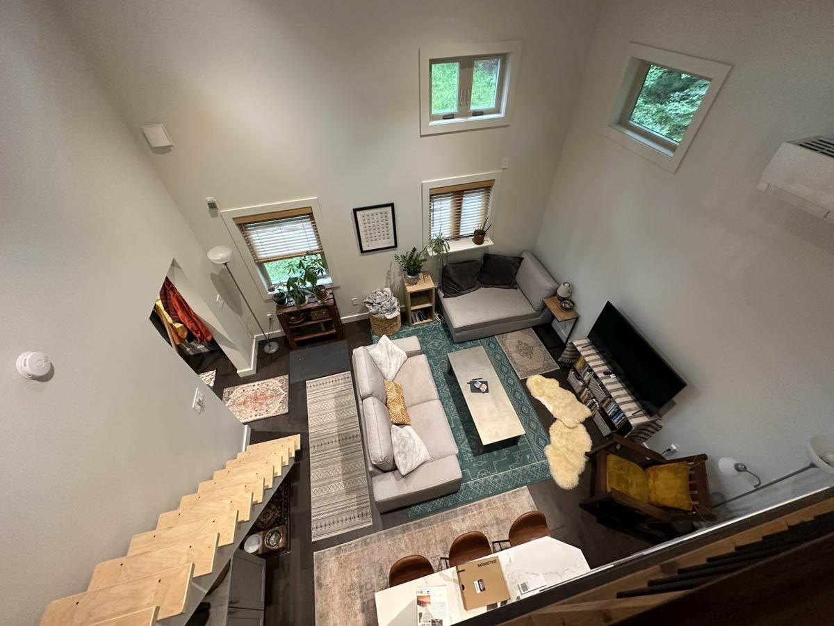 Plan 680423VR: 1-Bed Mountain Cabin House Plan with Loft Above - 823 Sq Ft - Image #5 - Cabin, Mountain, Rustic, Vacation