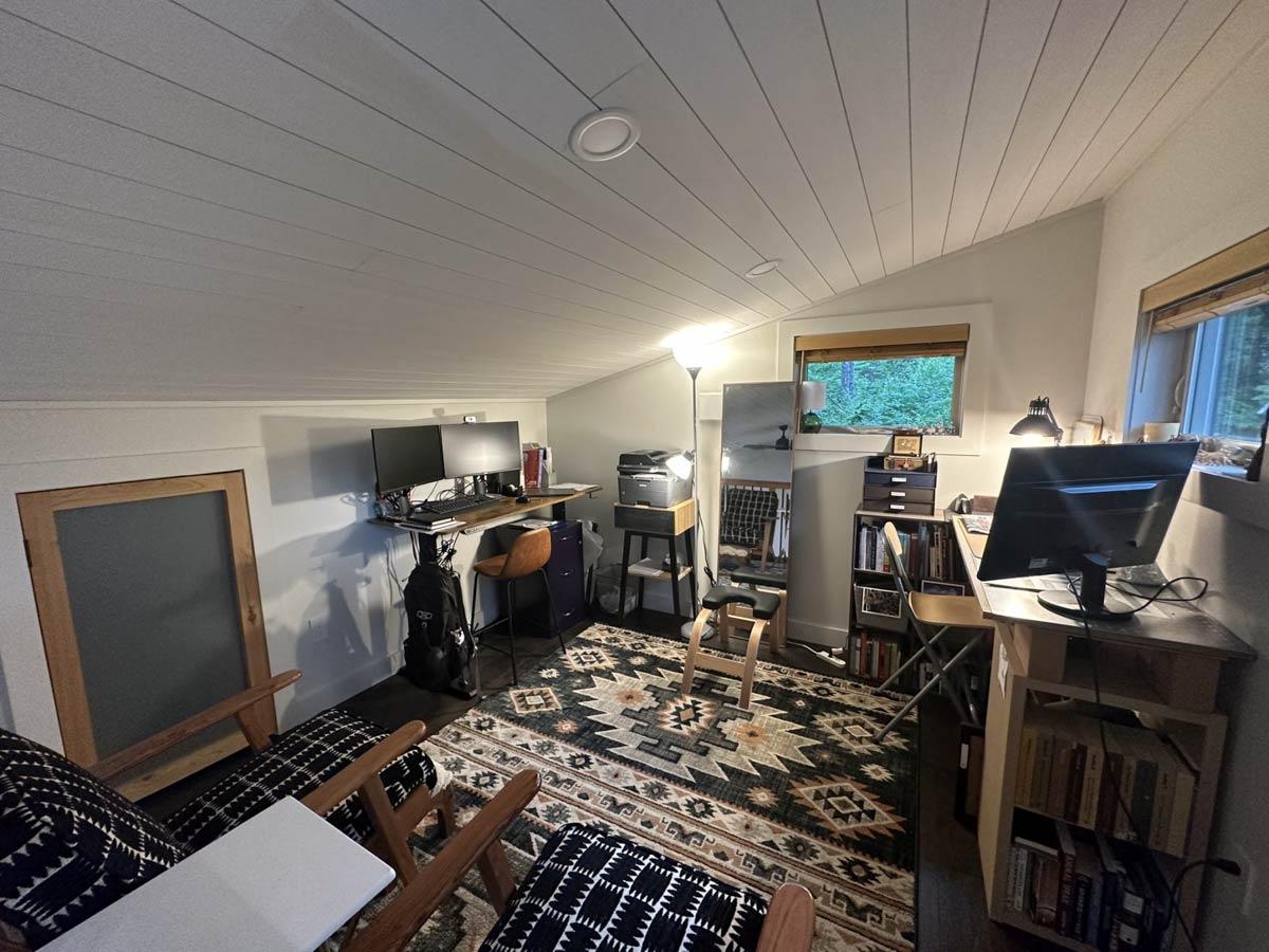 Plan 680423VR: 1-Bed Mountain Cabin House Plan with Loft Above - 823 Sq Ft - Image #7 - Cabin, Mountain, Rustic, Vacation