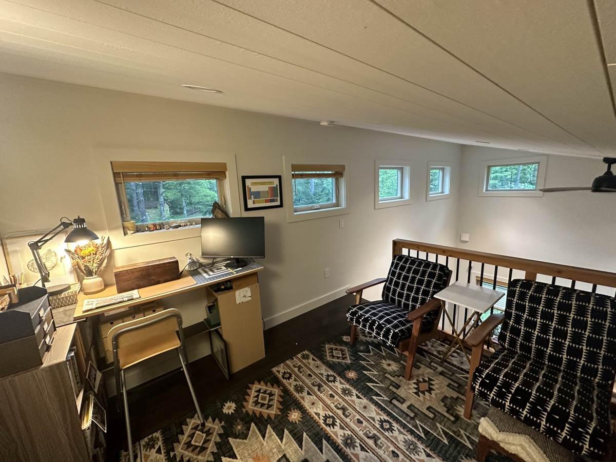 Plan 680423VR: 1-Bed Mountain Cabin House Plan with Loft Above - 823 Sq Ft - Image #8 - Cabin, Mountain, Rustic, Vacation