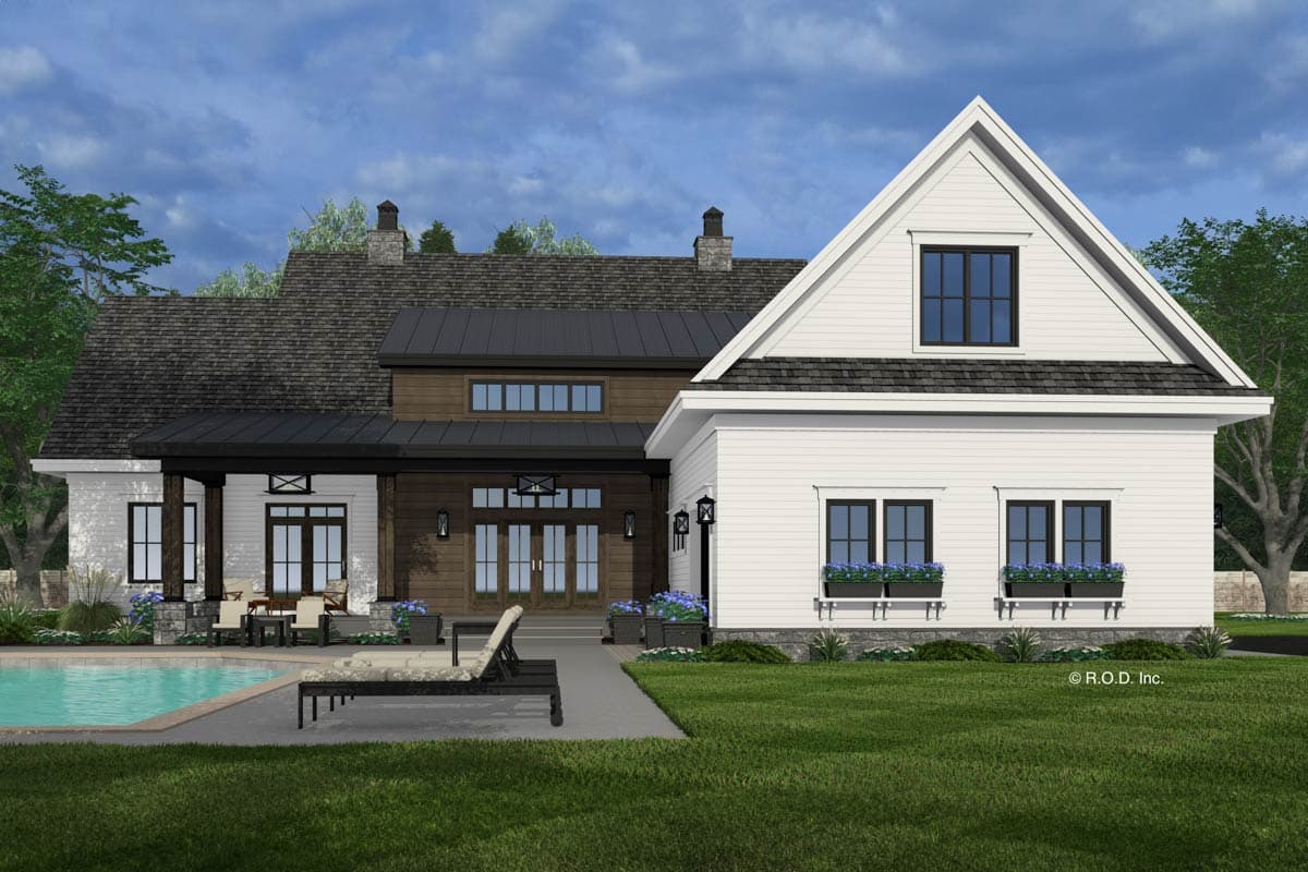 Plan 14796RK: Two-Story Modern Farmhouse Plan with Two Story Great Room and Loft - 3536 Sq Ft - Image #5 - Country, Farmhouse, Modern Farmhouse, New American