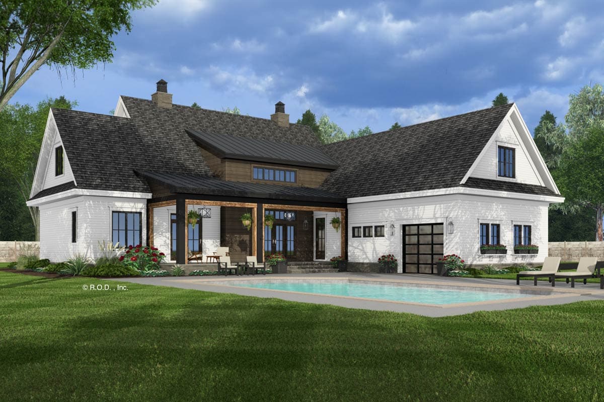 Plan 14797RK: 5-Bed Modern Farmhouse with Upstairs Jack and Jill Bathroom - 3574 Sq Ft - Image #5 - Farmhouse, Modern Farmhouse, New American