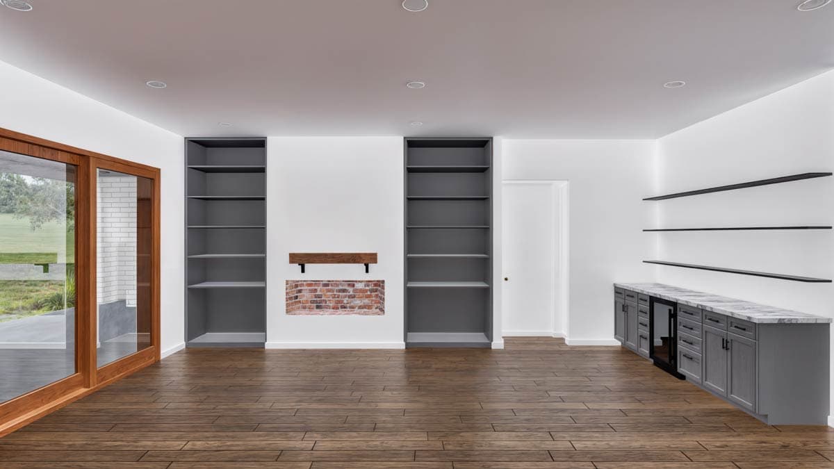 Plan 307717RAD: Two-Story New American House Plan with ADU Apartment Above Detached Garage - 4686 Sq Ft - Image #9 - Country, Modern Farmhouse, New American