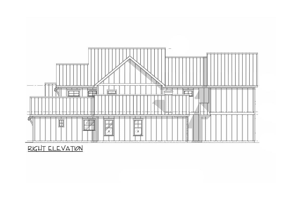 Plan 307717RAD: Two-Story New American House Plan with ADU Apartment Above Detached Garage - 4686 Sq Ft - Image #14 - Country, Modern Farmhouse, New American