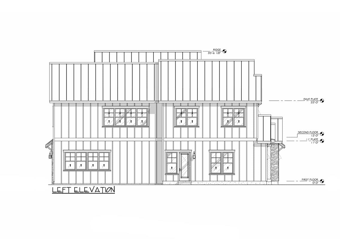 Plan 307718RAD: 5-Bed New American House Plan with Home Office - 3821 Sq Ft - Image #11 - Modern Farmhouse, New American