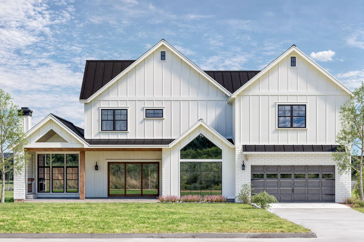 Plan 307718RAD: 5-Bed New American House Plan with Home Office - 3821 Sq Ft - Image #6 - Modern Farmhouse, New American