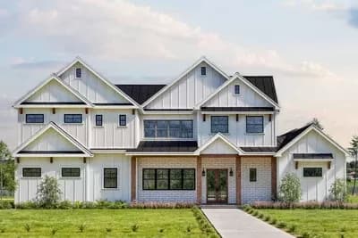 5-Bed New American House Plan with Home Office - 3821 Sq Ft