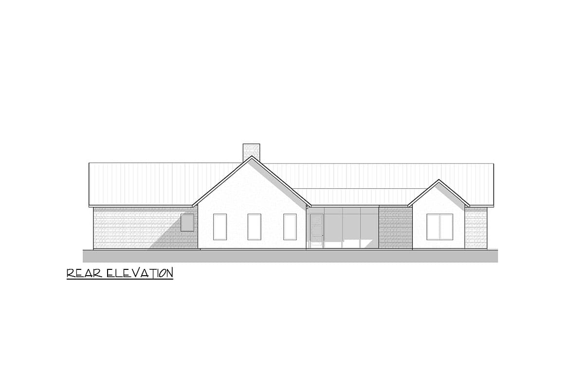 Plan 380022ASH: 4-Bed Mountain Modern House Plan with Vaulted Living Room - 2715 Sq Ft - Image #5 - Modern, Mountain, Ranch