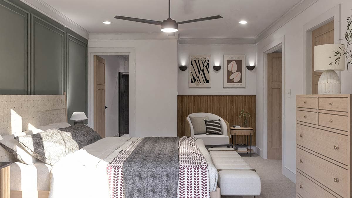 Plan 623424DJ: Two-Story Modern Farmhouse Duplex with 3 Bedrooms Each - 2990 Sq Ft - Image #8 - Country, Farmhouse, Modern Farmhouse