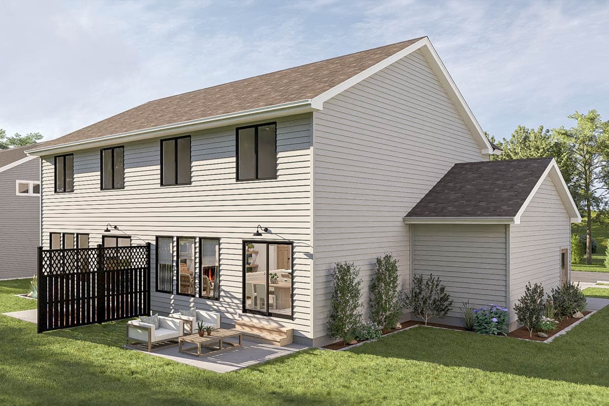 Plan 623424DJ: Two-Story Modern Farmhouse Duplex with 3 Bedrooms Each - 2990 Sq Ft - Image #15 - Country, Farmhouse, Modern Farmhouse