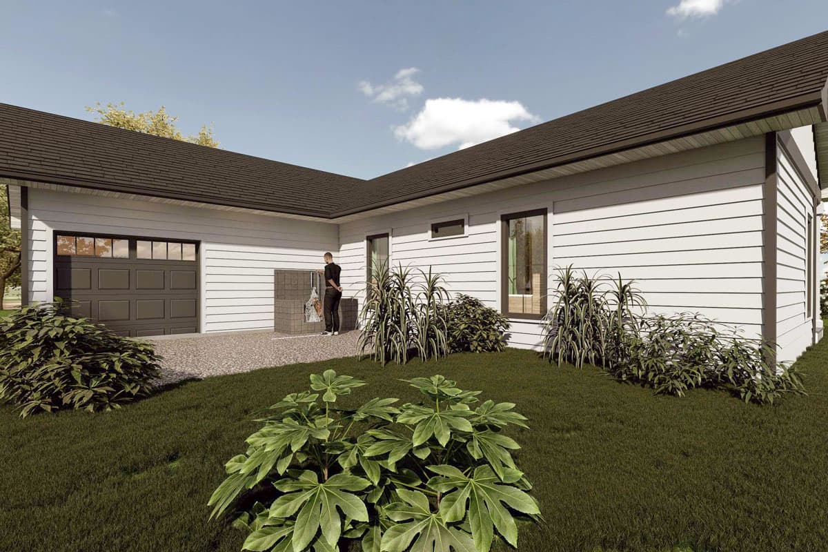 Plan 147017RML: One-Story New American House Plan with - 1537 Sq Ft - Image #4 - Craftsman, New American, Ranch