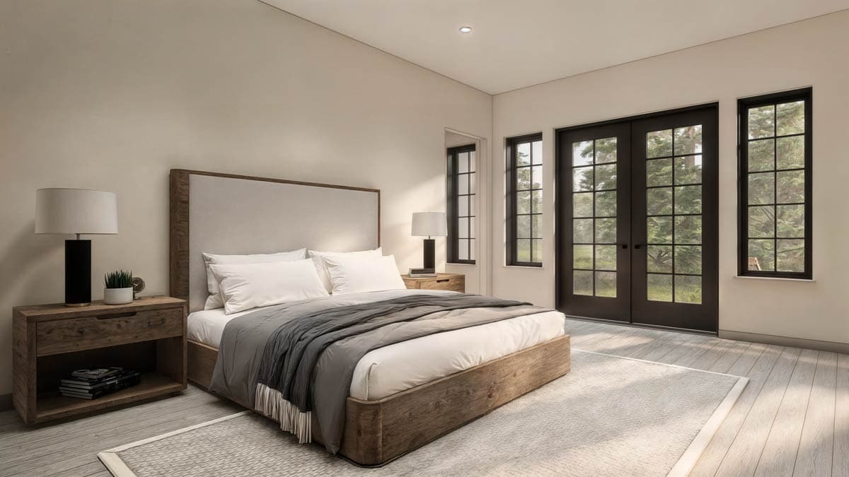 Plan 330023WLE: 3 or 4 Bed New American Ranch House Plan with Flex Guest Suite - 2933 Sq Ft - Image #10 - Country, Hill Country, Mid Century Modern, Modern Farmhouse, New American, Ranch