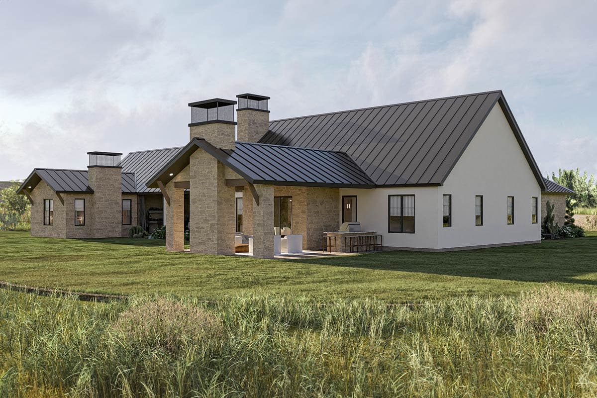 Plan 623425DJ: One-Story Texas Hill Country House Plan with Large Outdoor Living Spaces - 3283 Sq Ft - Image #27 - Hill Country, Ranch