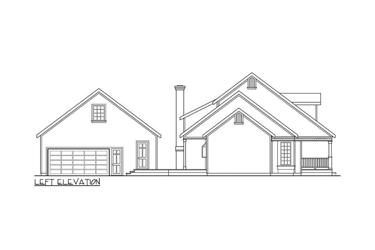 Plan 72437DA: Two-Story Country Farmhouse Plan Detached Home Office and Garage - 2224 Sq Ft - Image #8 - Cape Cod, Cottage, Country, Farmhouse, Modern Farmhouse, Traditional