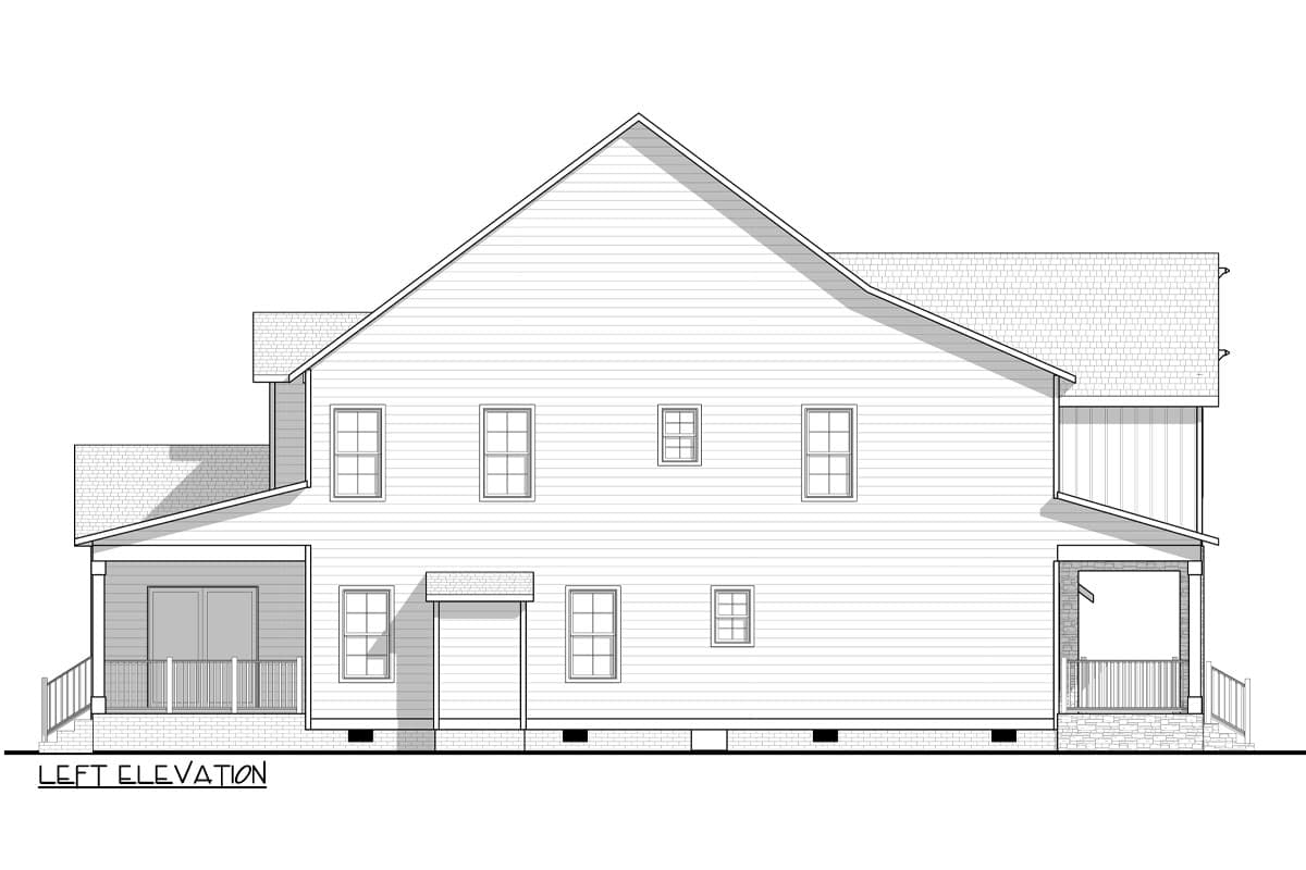 Plan 83667CRW: 4-Bed New American House Plan with Upstairs Loft - 3465 Sq Ft - Image #5 - Contemporary, Modern Farmhouse, New American