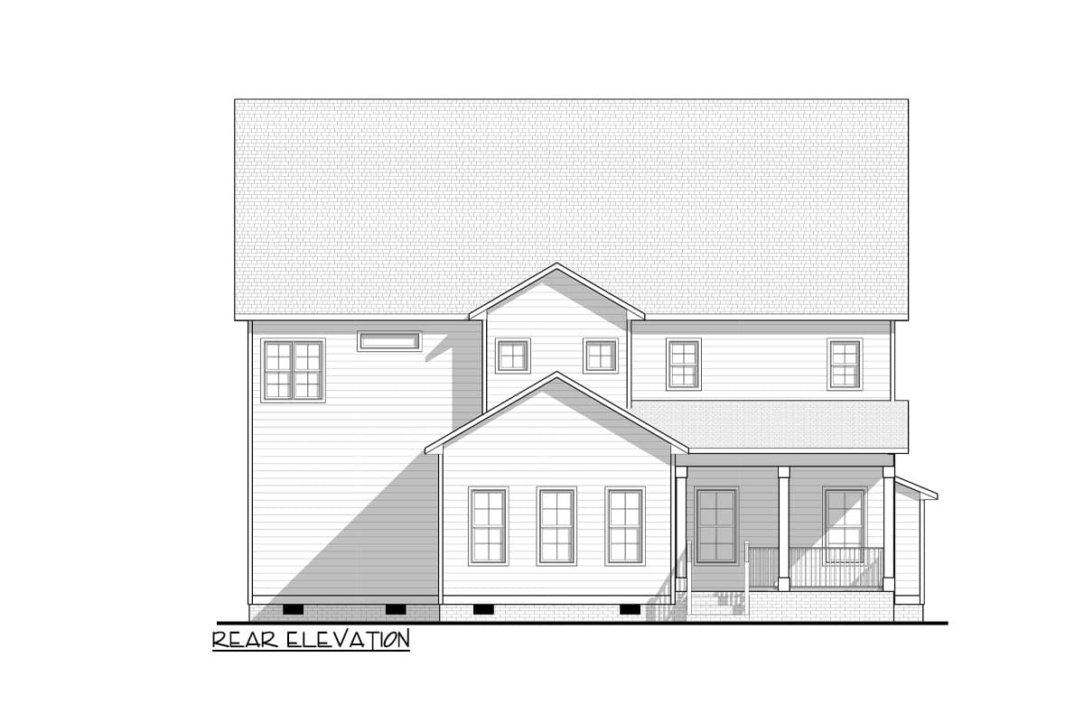 Plan 83667CRW: 4-Bed New American House Plan with Upstairs Loft - 3465 Sq Ft - Image #6 - Contemporary, Modern Farmhouse, New American