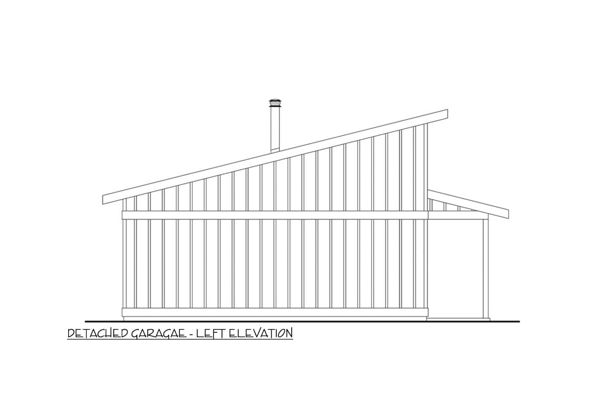 Plan 72438DA: Two Story Contemporary House Plan with Detached 3-Car Garage - 1199 Sq Ft - Image #11 - Contemporary, Cottage, Modern, Vacation