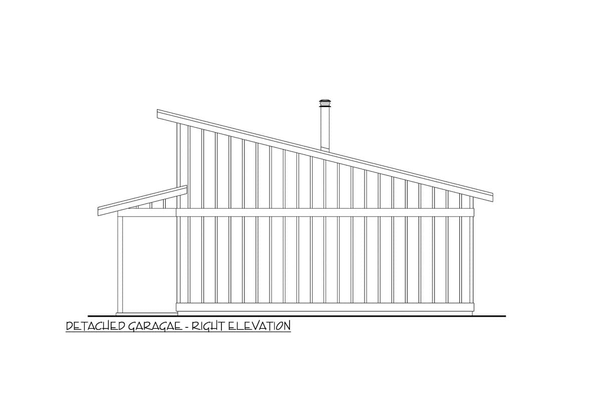 Plan 72438DA: Two Story Contemporary House Plan with Detached 3-Car Garage - 1199 Sq Ft - Image #13 - Contemporary, Cottage, Modern, Vacation