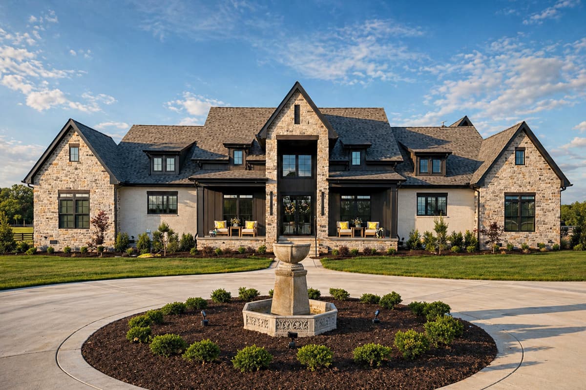 Plan 56547SM: 4-Bed Modern Farmhouse Plan with Outdoor Kitchen and Fireplace - 3877 Sq Ft - Image #2 - Craftsman, Modern Farmhouse, New American, Transitional
