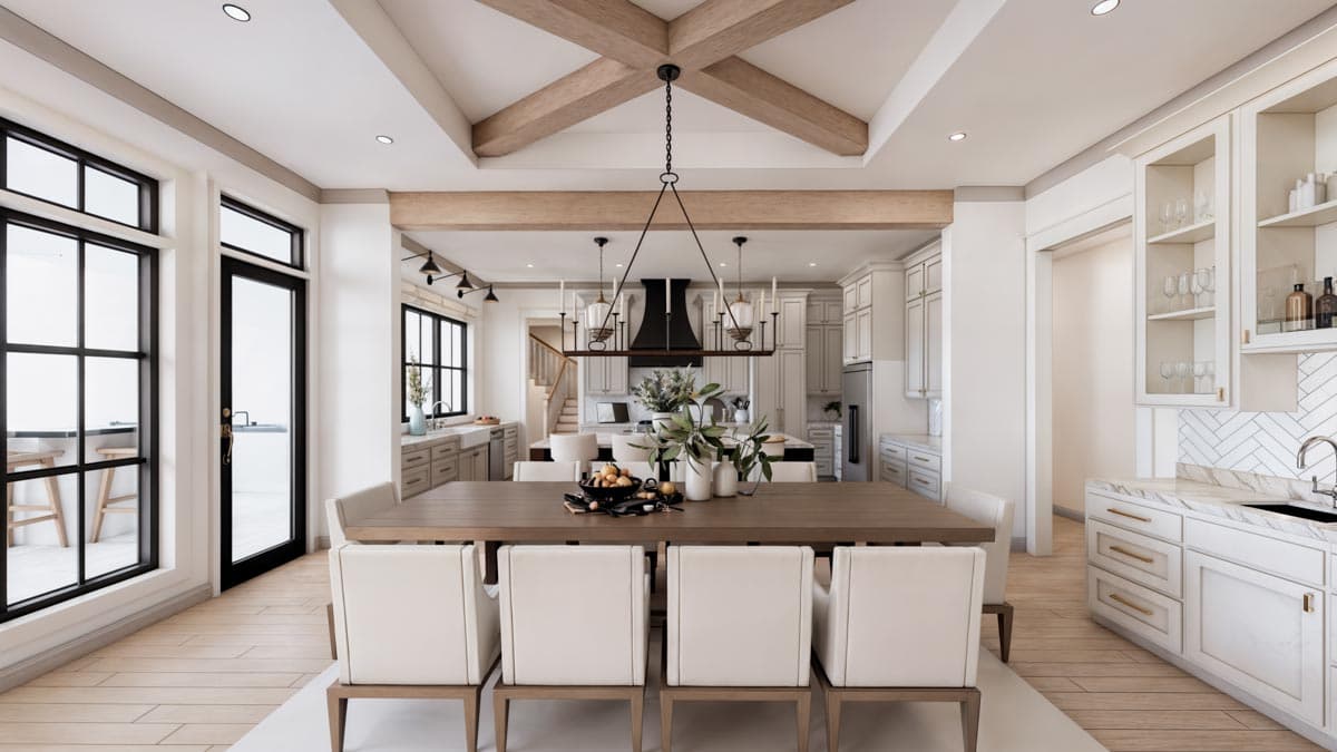 Plan 56547SM: 4-Bed Modern Farmhouse Plan with Outdoor Kitchen and Fireplace - 3877 Sq Ft - Image #8 - Craftsman, Modern Farmhouse, New American, Transitional