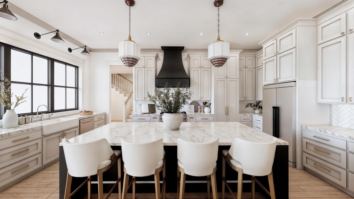 Plan 56547SM: 4-Bed Modern Farmhouse Plan with Outdoor Kitchen and Fireplace - 3877 Sq Ft - Image #9 - Craftsman, Modern Farmhouse, New American, Transitional