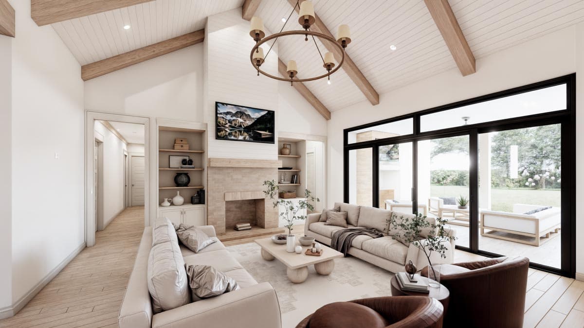 Plan 56547SM: 4-Bed Modern Farmhouse Plan with Outdoor Kitchen and Fireplace - 3877 Sq Ft - Image #12 - Craftsman, Modern Farmhouse, New American, Transitional