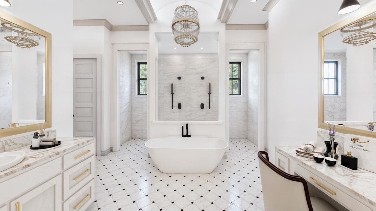 Plan 56547SM: 4-Bed Modern Farmhouse Plan with Outdoor Kitchen and Fireplace - 3877 Sq Ft - Image #15 - Craftsman, Modern Farmhouse, New American, Transitional