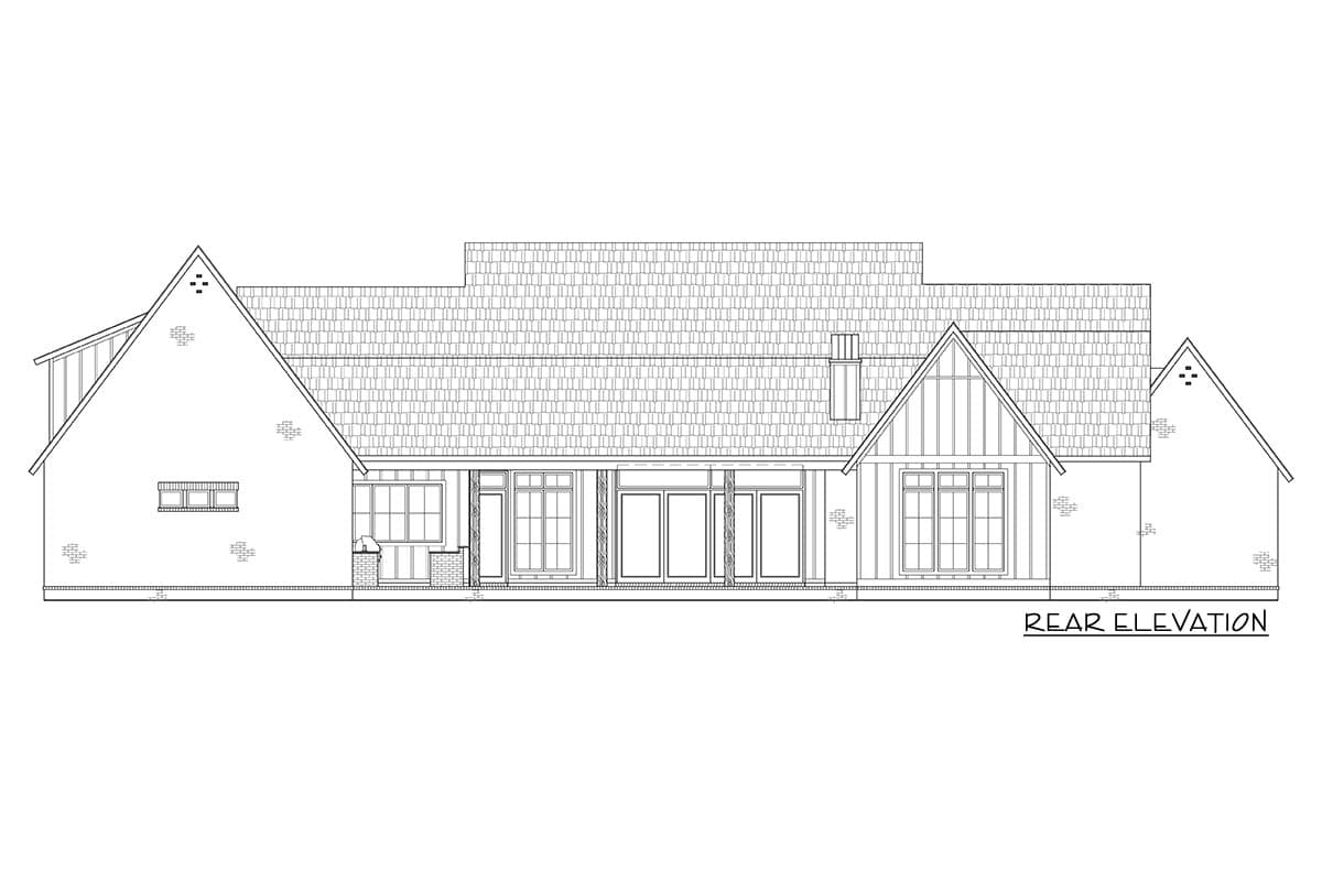 Plan 56547SM: 4-Bed Modern Farmhouse Plan with Outdoor Kitchen and Fireplace - 3877 Sq Ft - Image #17 - Craftsman, Modern Farmhouse, New American, Transitional