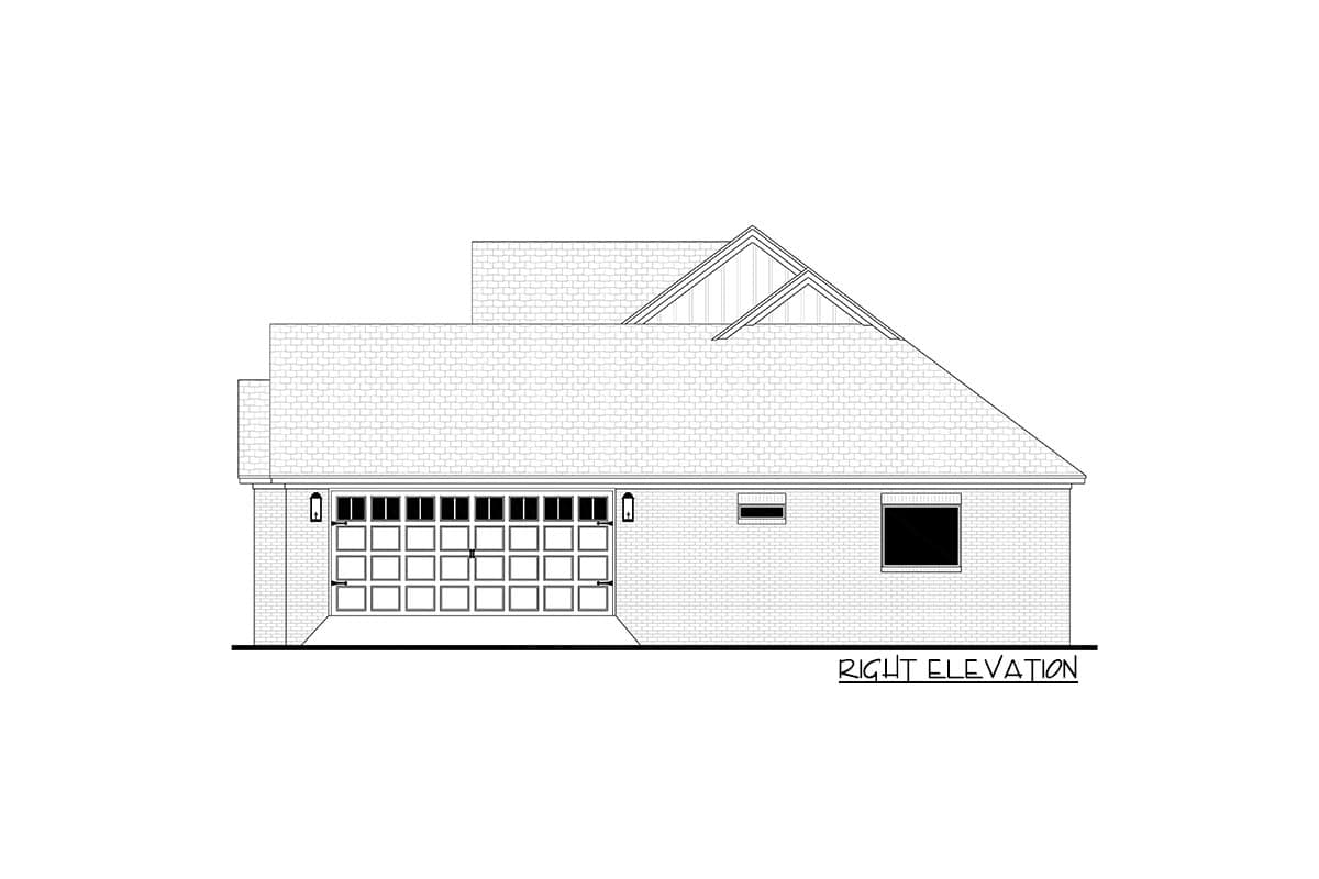 Plan 51974HZ: 4-Bed Southern Country House Plan with Split Bedroom Floor Plan - 2200 Sq Ft - Image #8 - Country, Modern Farmhouse, Southern