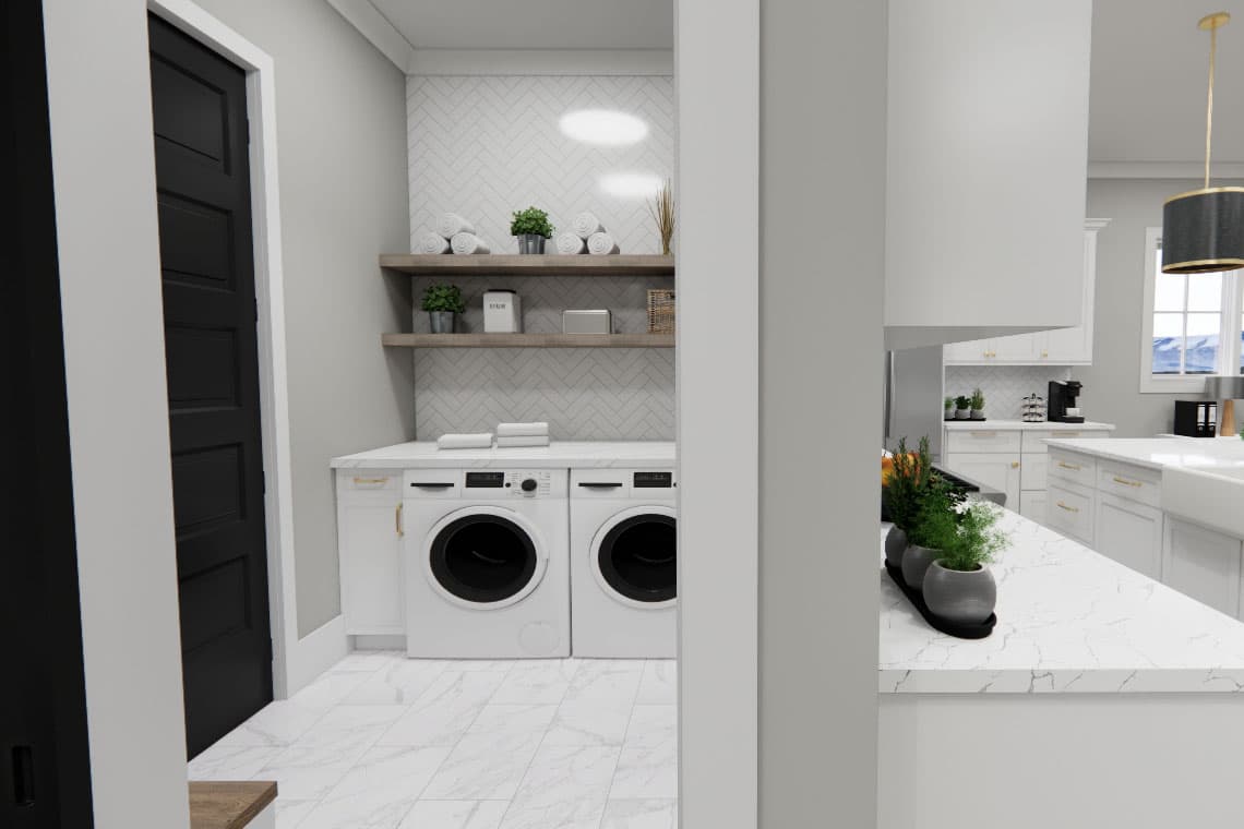 Plan 14800RK: Two-Story Country Farmhouse Plan with Loft Upstairs - 2403 Sq Ft - Image #7 - Country, Farmhouse, Modern Farmhouse, Traditional