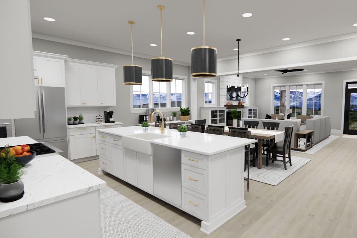 Plan 14800RK: Two-Story Country Farmhouse Plan with Loft Upstairs - 2403 Sq Ft - Image #9 - Country, Farmhouse, Modern Farmhouse, Traditional