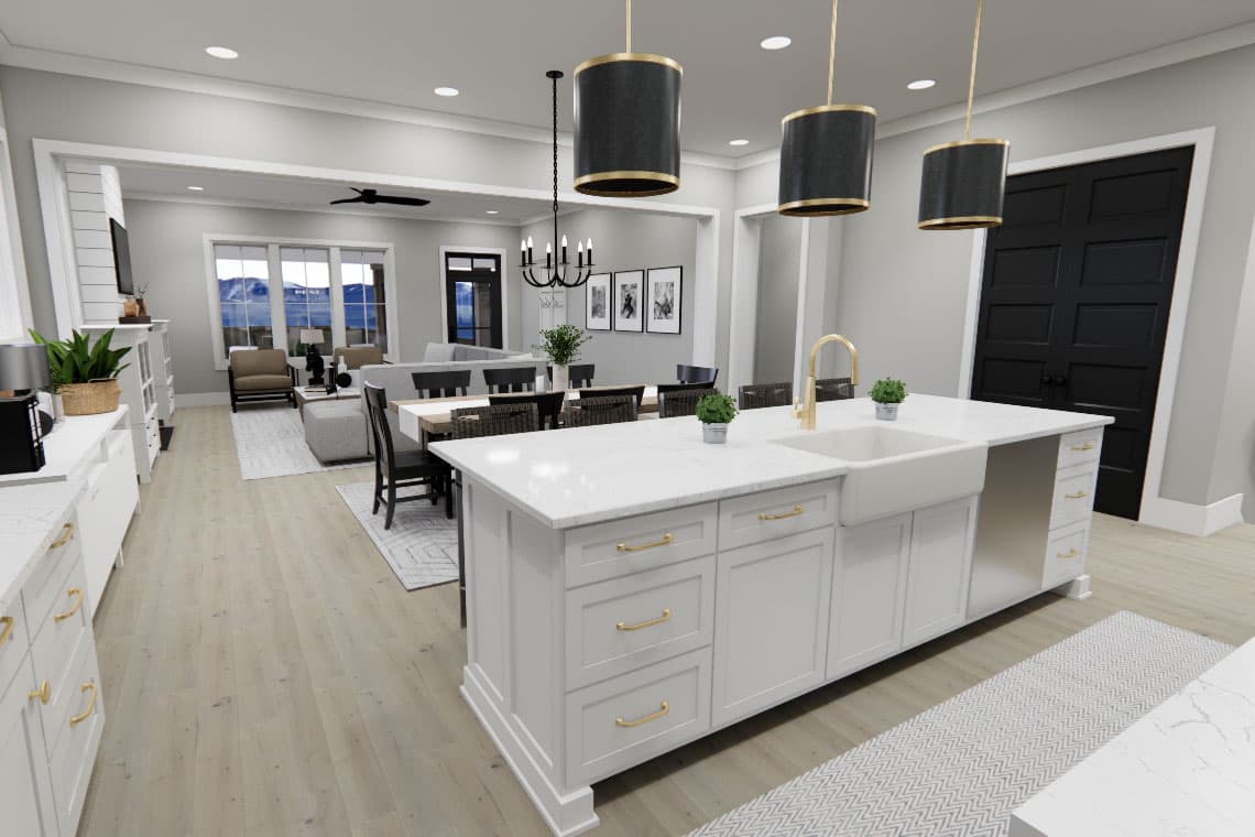 Plan 14800RK: Two-Story Country Farmhouse Plan with Loft Upstairs - 2403 Sq Ft - Image #12 - Country, Farmhouse, Modern Farmhouse, Traditional