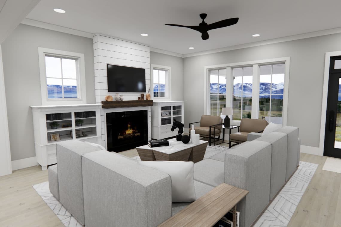 Plan 14800RK: Two-Story Country Farmhouse Plan with Loft Upstairs - 2403 Sq Ft - Image #17 - Country, Farmhouse, Modern Farmhouse, Traditional