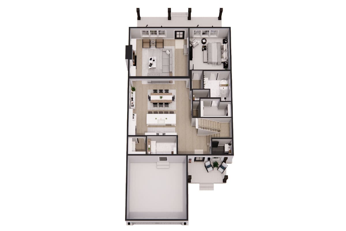 Plan 14800RK: Two-Story Country Farmhouse Plan with Loft Upstairs - 2403 Sq Ft - Image #36 - Country, Farmhouse, Modern Farmhouse, Traditional