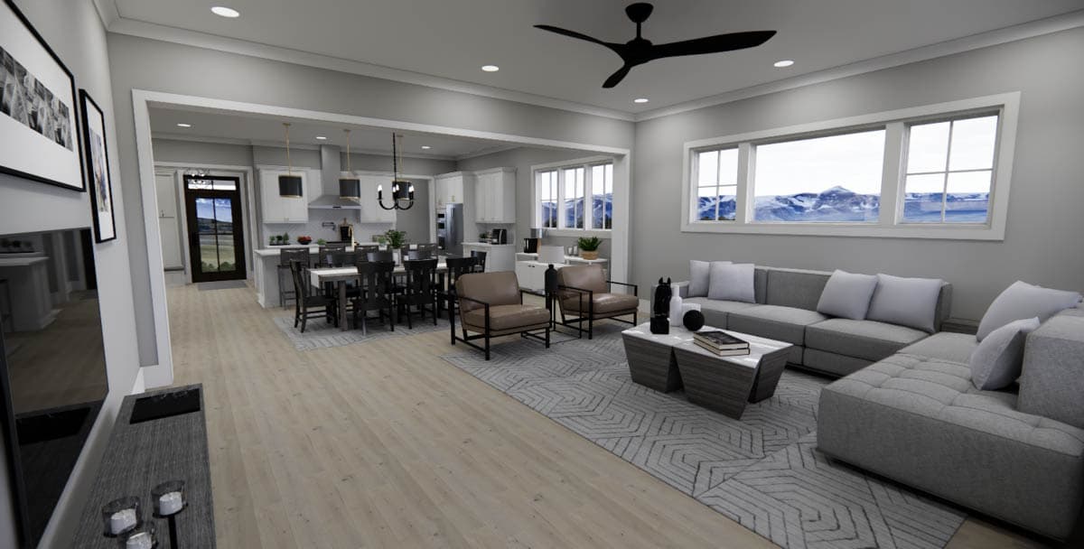 Plan 14802RK: 3 Bedroom Country House Plan with Narrow 35-Foot-Wide Footprint - 2403 Sq Ft - Image #15 - Cottage, Country, Farmhouse, Modern Farmhouse, Traditional