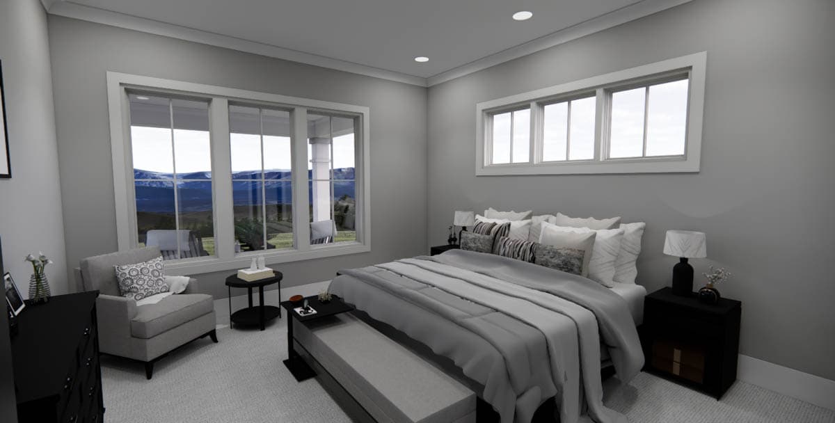 Plan 14802RK: 3 Bedroom Country House Plan with Narrow 35-Foot-Wide Footprint - 2403 Sq Ft - Image #17 - Cottage, Country, Farmhouse, Modern Farmhouse, Traditional