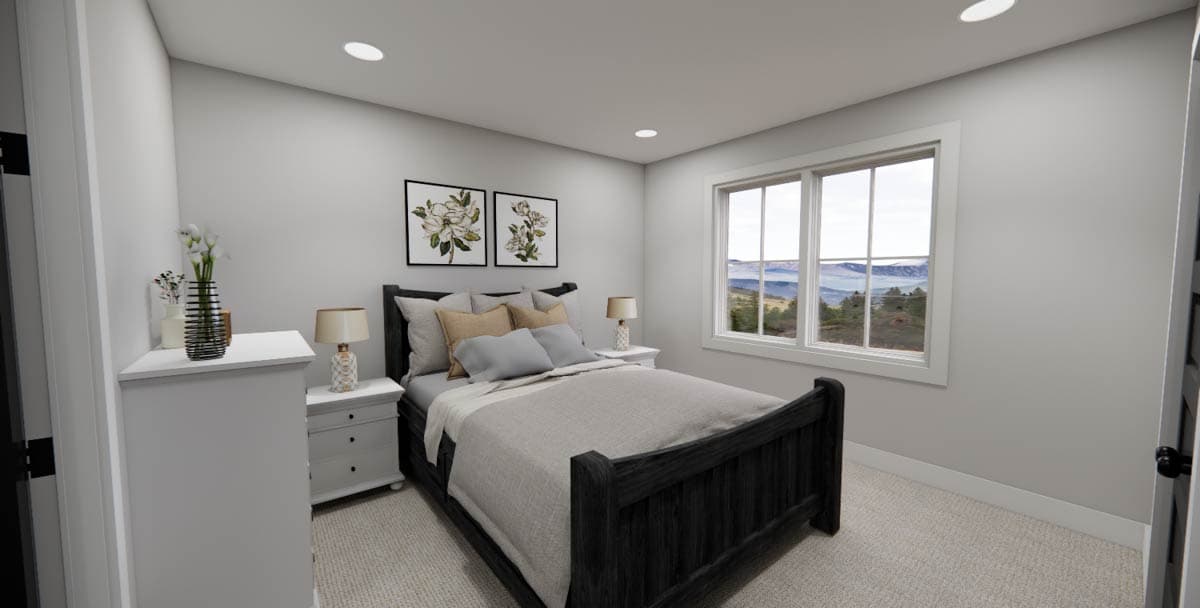 Plan 14802RK: 3 Bedroom Country House Plan with Narrow 35-Foot-Wide Footprint - 2403 Sq Ft - Image #25 - Cottage, Country, Farmhouse, Modern Farmhouse, Traditional