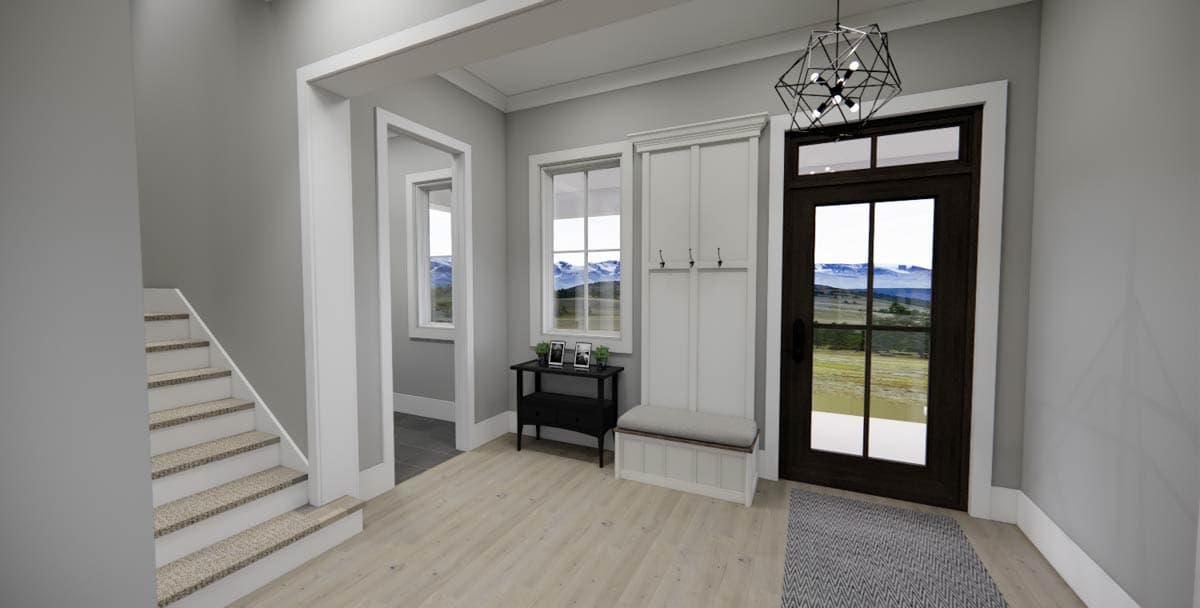 Plan 14804RK: Two-Story Country Farmhouse Plan with 2-Car Garage on the Side - 2403 Sq Ft - Image #4 - Country, Farmhouse, Modern Farmhouse, Traditional